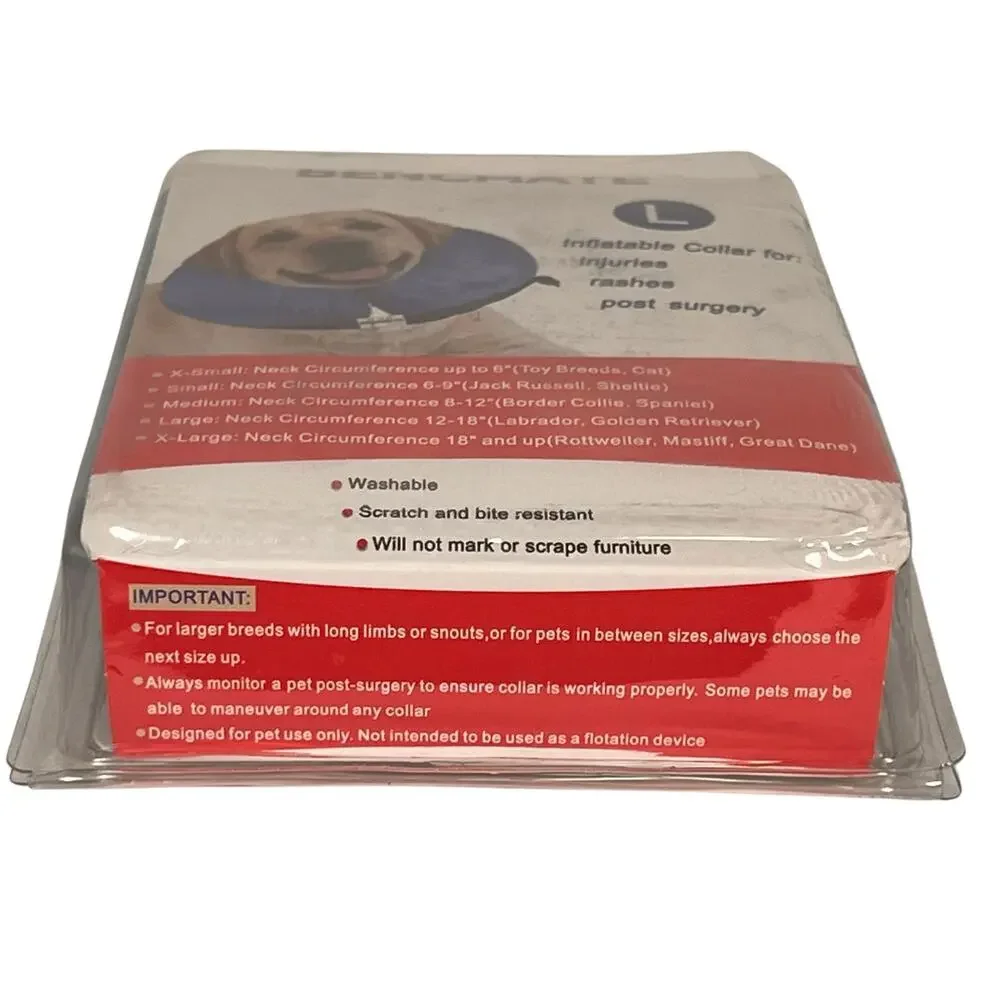 Bencmate NEW Inflatable Medical Dog Collar Size Large 12